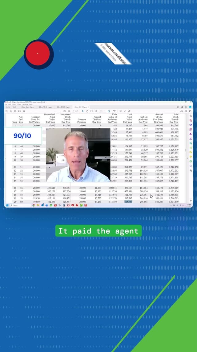 Lowest Commission Whole Life Built $89,000 More Cash Value