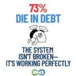 73% of Americans die in debt - the system isn't broken, it's working perfectly - infographic by Insurance and Estate Strategies