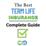 The Best Term Life Insurance Complete Guide - comprehensive resource with checkmark icon showing blue and green text design