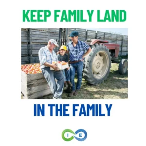 Three generations of a family farming together representing how to keep family land in the family across generations
