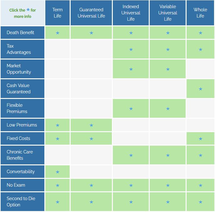 different types of life insurance policies