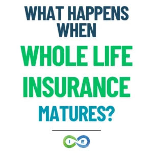 Whole life insurance policy maturity timeline showing cash value growing to equal the death benefit — Insurance & Estates