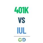 Side-by-side comparison of IUL vs 401(k) for retirement planning showing tax treatment, contribution limits, and growth potential differences