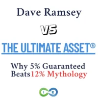 The Ultimate Asset vs Dave Ramsey comparison showing why 5% guaranteed returns beat 12% mythology in investment strategy
